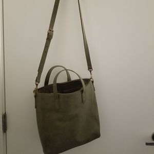 khaki green crossbody satchel